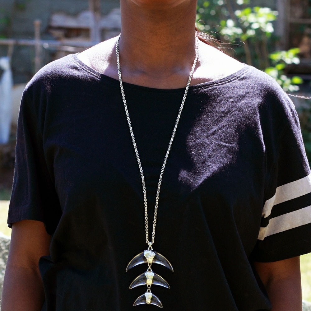 Alexis Bitter saber tooth pendant necklace